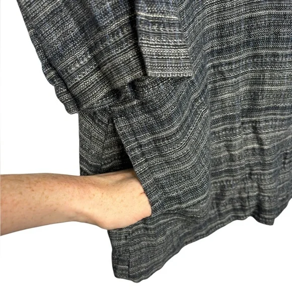 Eileen Fisher Coastline Organic Linen Tunic Top Size Large Lagenlook Cottagecore - Picture 5 of 12